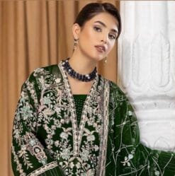 Pakistani Suits With Pants - Green Colour Pakistani Suits