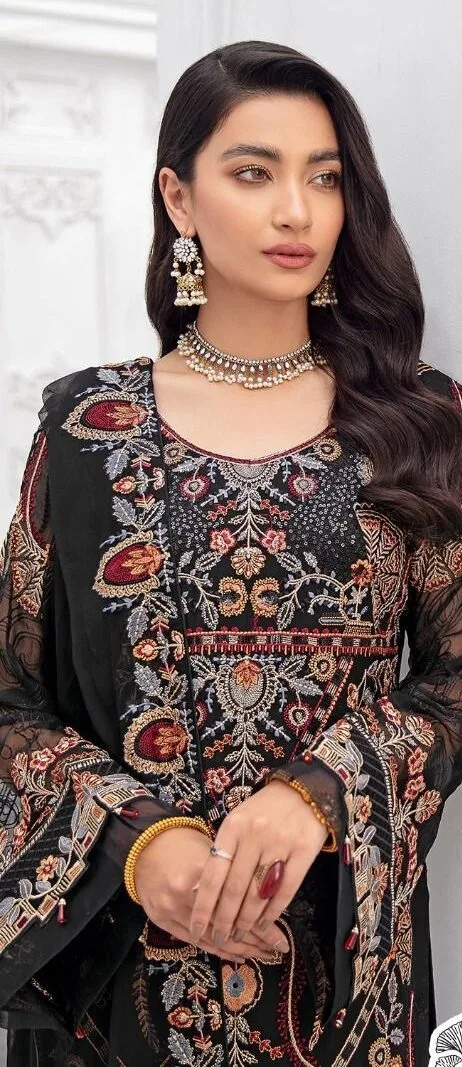 black colour dresses pakistani Rangreza Black Designed Online Pakistani Dresses main image 1