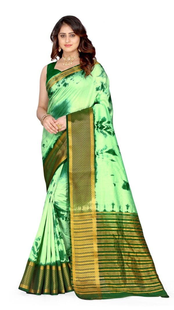 Ready To Wear Saree Online Shopping Green Colour Saree - Designer Sarees Rs 500 to 1000