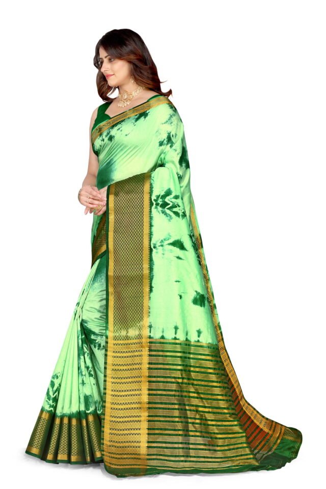 Ready To Wear Saree Online Shopping Green Colour Saree - Designer Sarees Rs 500 to 1000