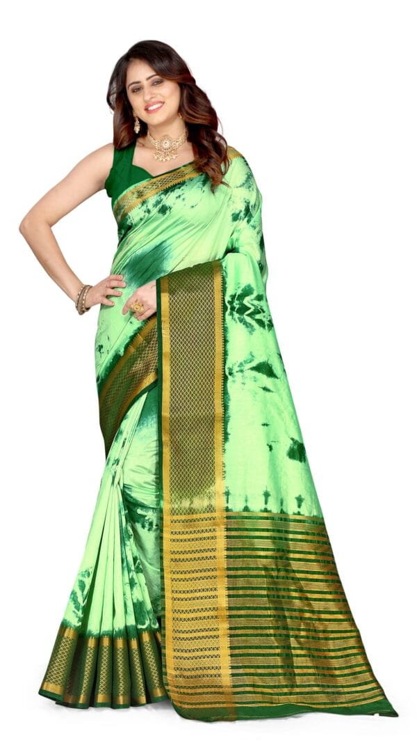 Ready To Wear Saree Online Shopping Green Colour Saree - Designer Sarees Rs 500 to 1000