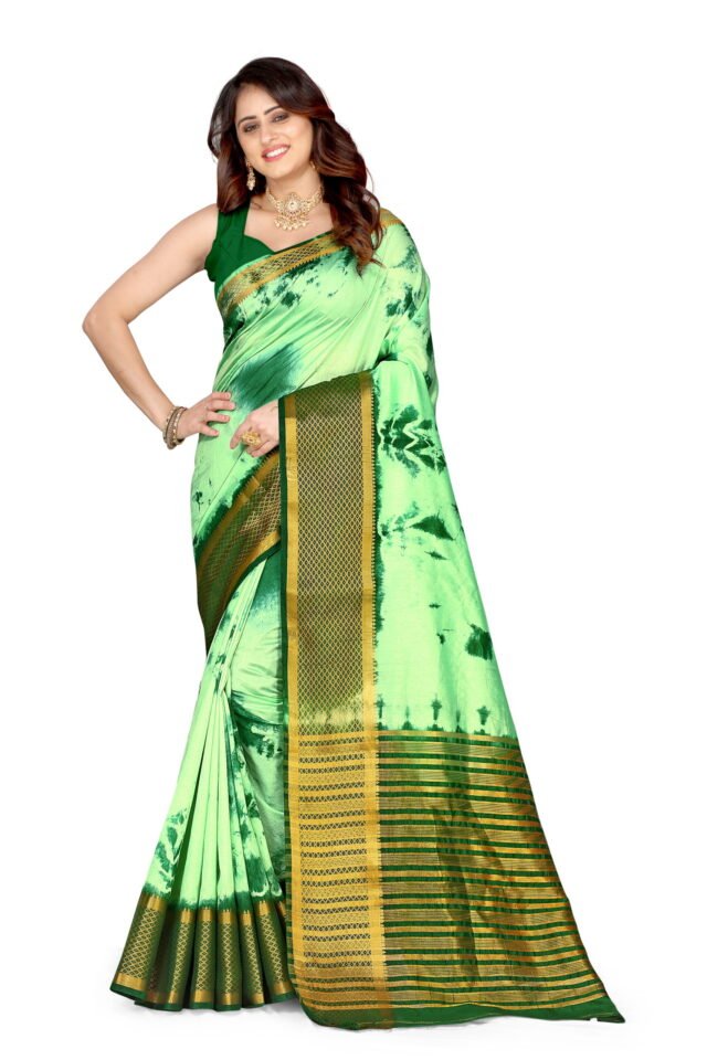 Ready To Wear Saree Online Shopping Green Colour Saree - Designer Sarees Rs 500 to 1000