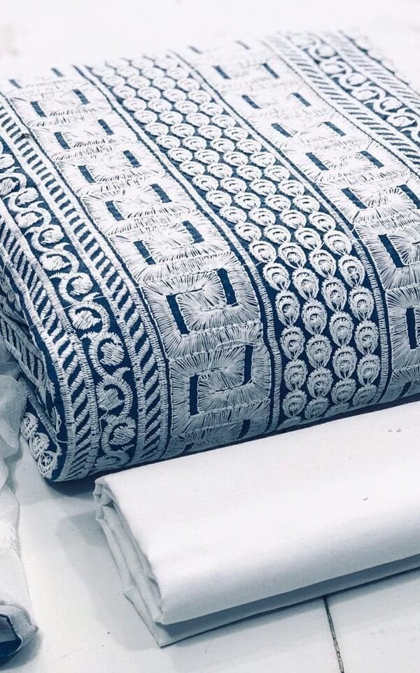 Salwar Suit New Fashion - White Blue Colour Salwar Suit