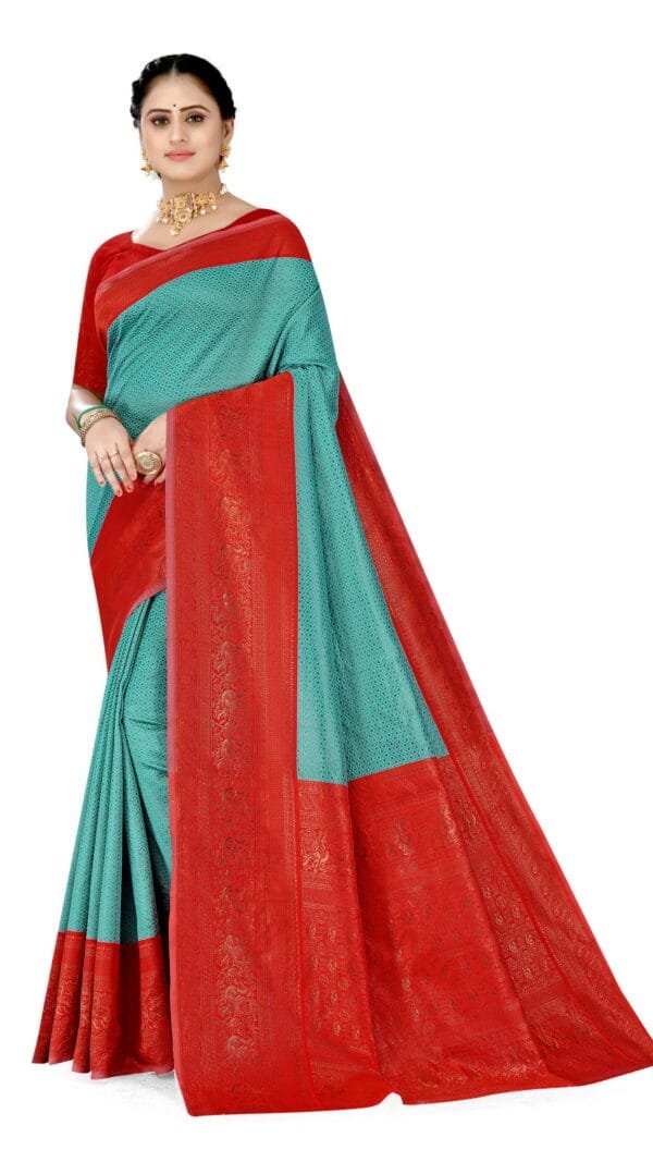 Saree Designs Online Shopping Red Colour Saree - Designer Sarees Rs 500 to 1000