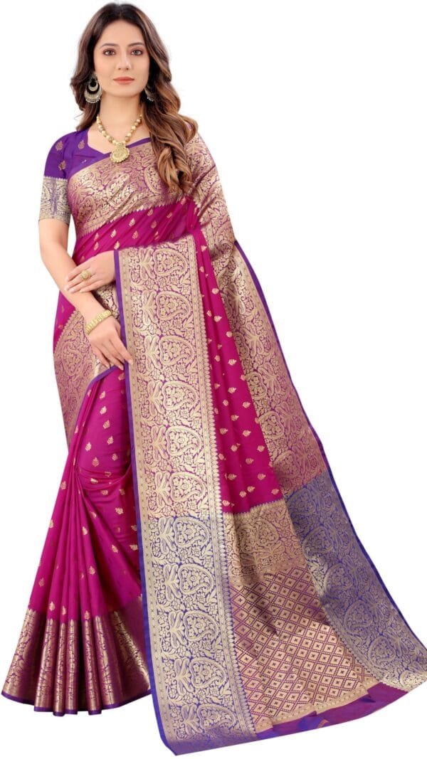 Saree Gown Online Pink Colour Saree - Designer Sarees Rs 500 to 1000