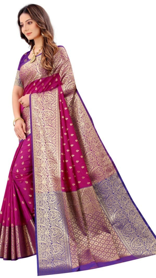 Saree Gown Online Pink Colour Saree - Designer Sarees Rs 500 to 1000