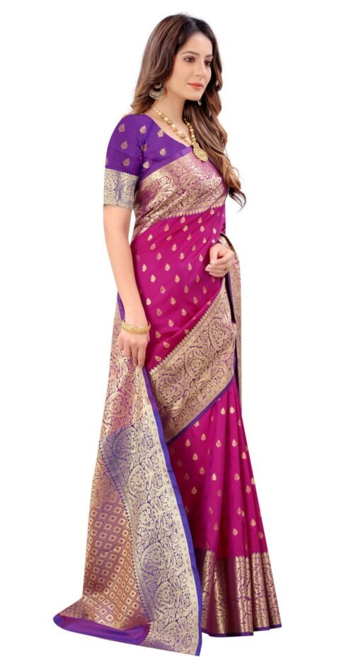 Saree Gown Online Pink Colour Saree - Designer Sarees Rs 500 to 1000