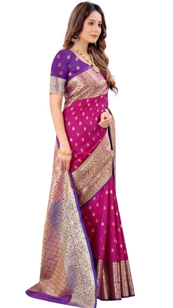 Saree Gown Online Pink Colour Saree - Designer Sarees Rs 500 to 1000