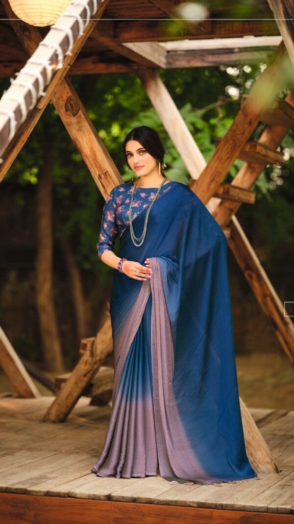 Saree In Online Blue Colour Saree - Designer Sarees Rs 500 to 1000