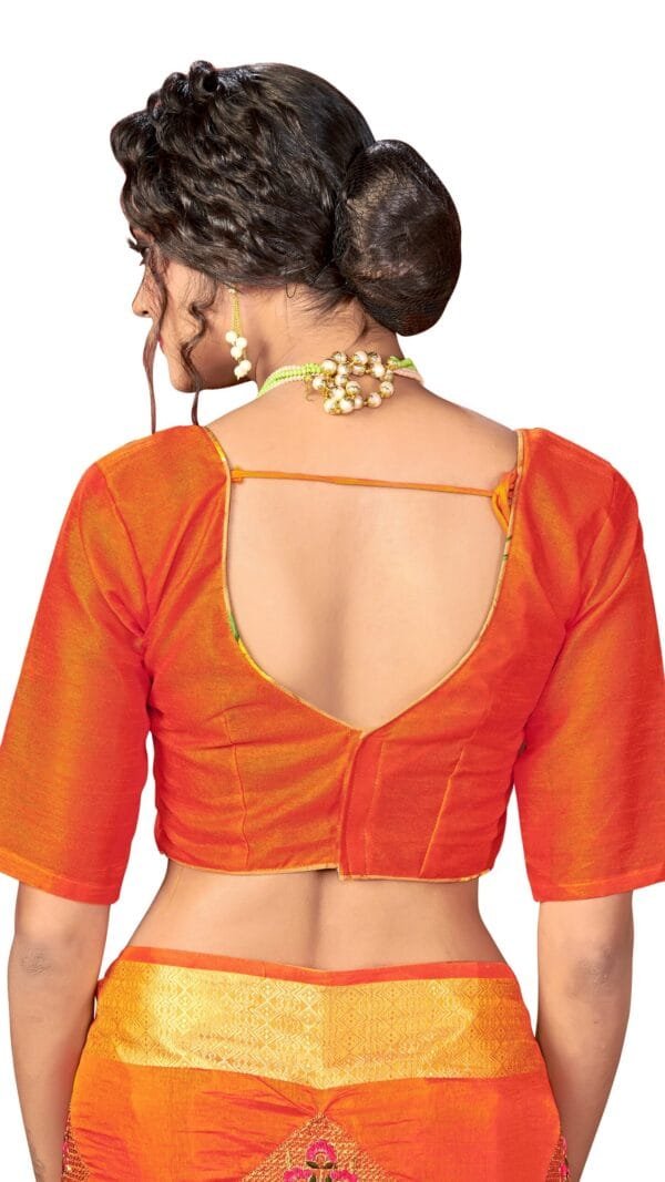 Saree In Online Orange Colour Saree - Designer Sarees Rs 500 to 1000