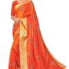 Saree In Online Orange Colour Saree - Designer Sarees Rs 500 to 1000