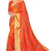 Saree In Online Orange Colour Saree - Designer Sarees Rs 500 to 1000