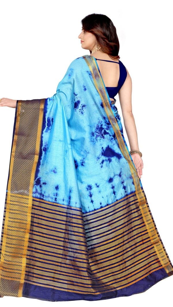 Saree Online App Sky Blue Colour Saree - Designer Sarees Rs 500 to 1000