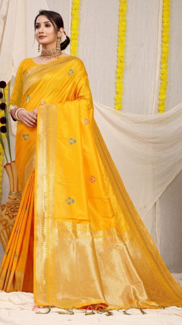 Saree Online Business - Orange Colour Designer Sarees Rs 500 to 1000