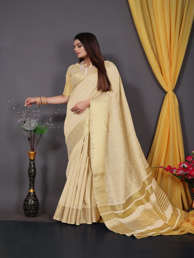 Saree Online Chiffon White Colour Saree - Designer Sarees Rs 500 to 1000