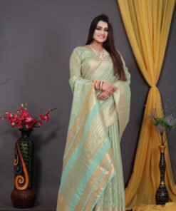 Saree Online Cotton Silk Blue Colour Saree - Designer Sarees Rs 500 to 1000