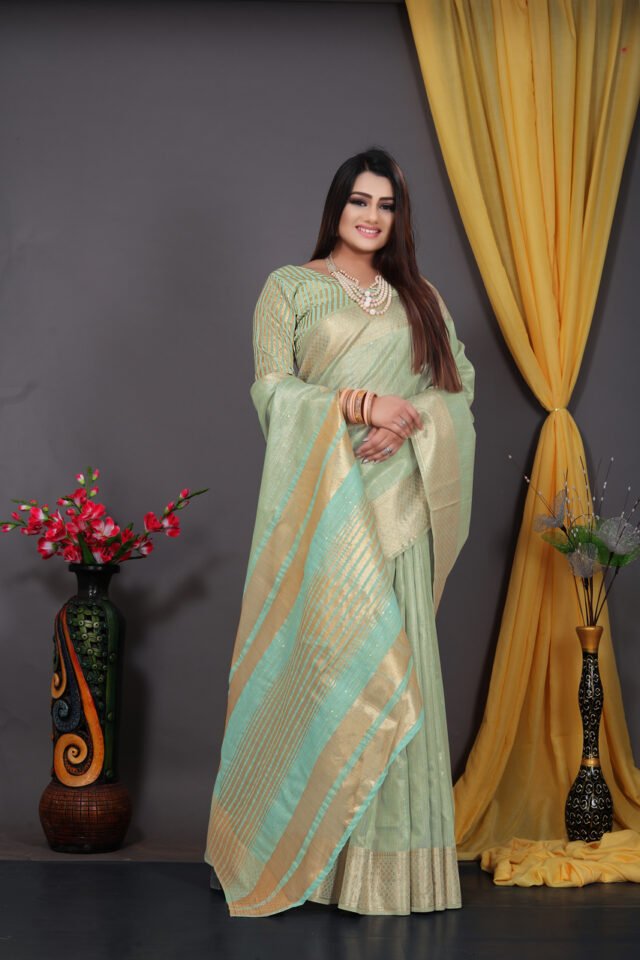 Saree Online Cotton Silk Blue Colour Saree - Designer Sarees Rs 500 to 1000