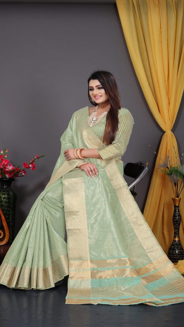 Saree Online Cotton Silk Blue Colour Saree - Designer Sarees Rs 500 to 1000