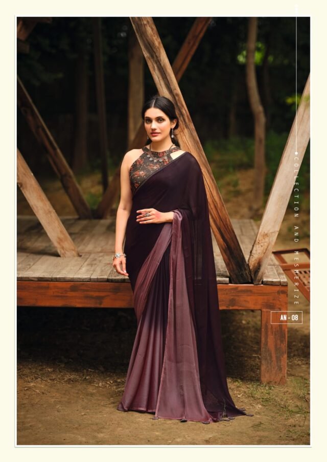 Saree Online Designer Brown Colour Saree - Designer Sarees Rs 500 to 1000
