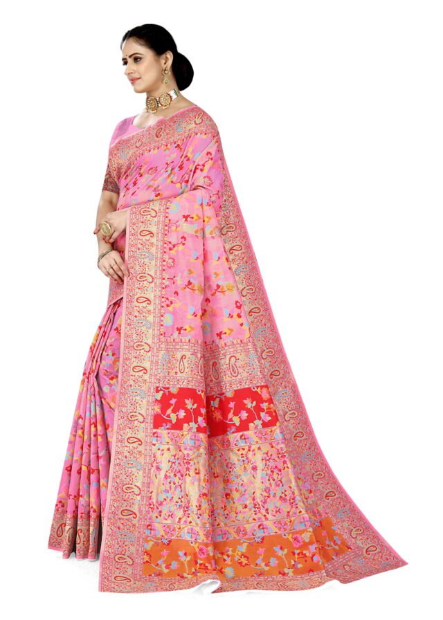 Saree Online Designer Pink Colour Saree - Designer Sarees Rs 500 to 1000