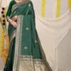 Saree Online For Party - Green Colour Designer Sarees Rs 500 to 1000