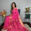 Saree Online Hyderabad - Pink Colour Designer Sarees Rs 500 to 1000