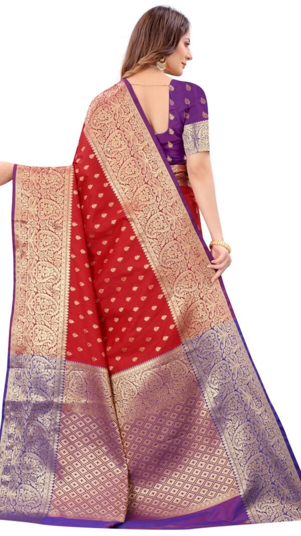 Saree Online Kolkata Red Colour Saree - Designer Sarees Rs 500 to 1000