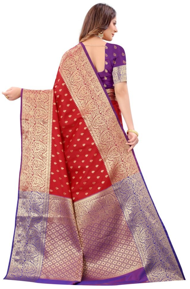 Saree Online Kolkata Red Colour Saree - Designer Sarees Rs 500 to 1000