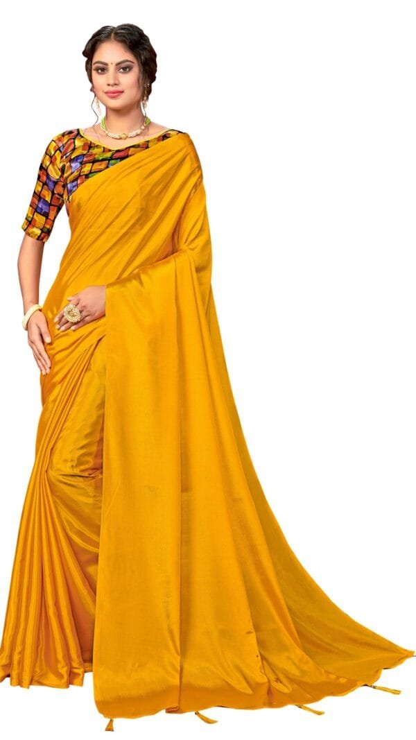 Saree Online Order Yellow Colour Saree - Designer Sarees Rs 500 to 1000