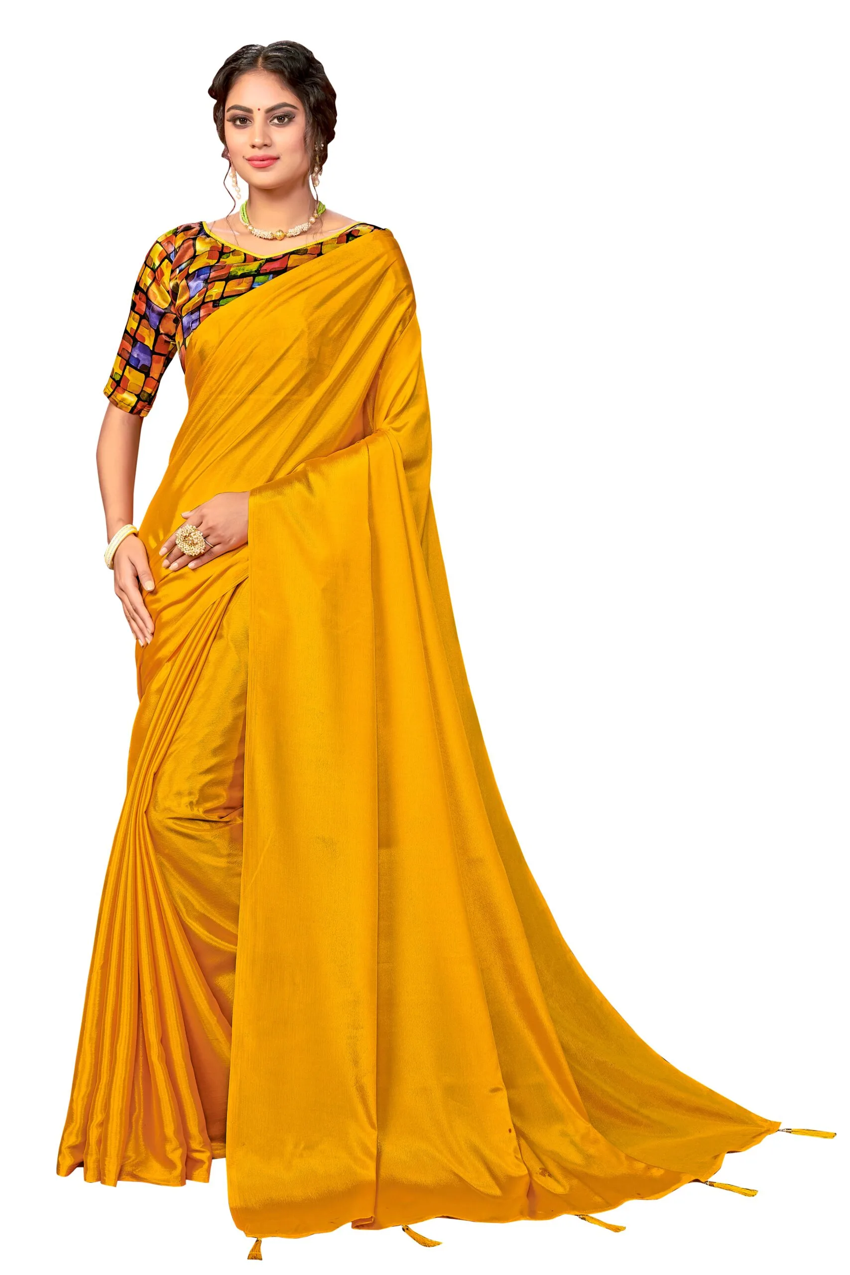 Saree Online Order Yellow Colour Saree - Designer Sarees Rs 500 to 1000