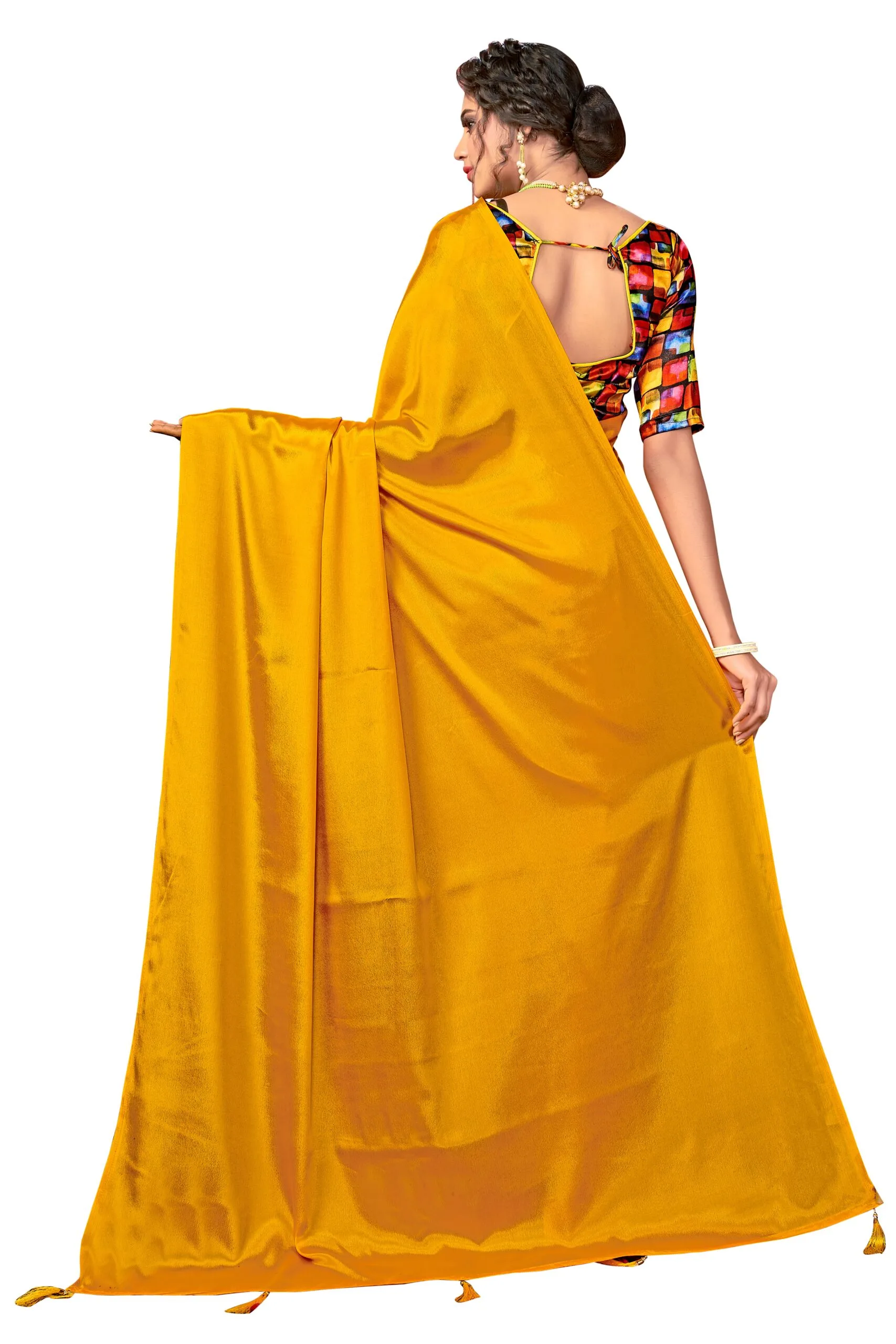Saree Online Order Yellow Colour Saree - Designer Sarees Rs 500 to 1000