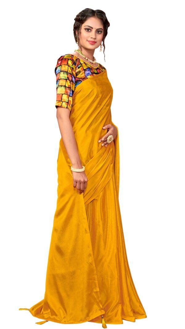 Saree Online Order Yellow Colour Saree - Designer Sarees Rs 500 to 1000