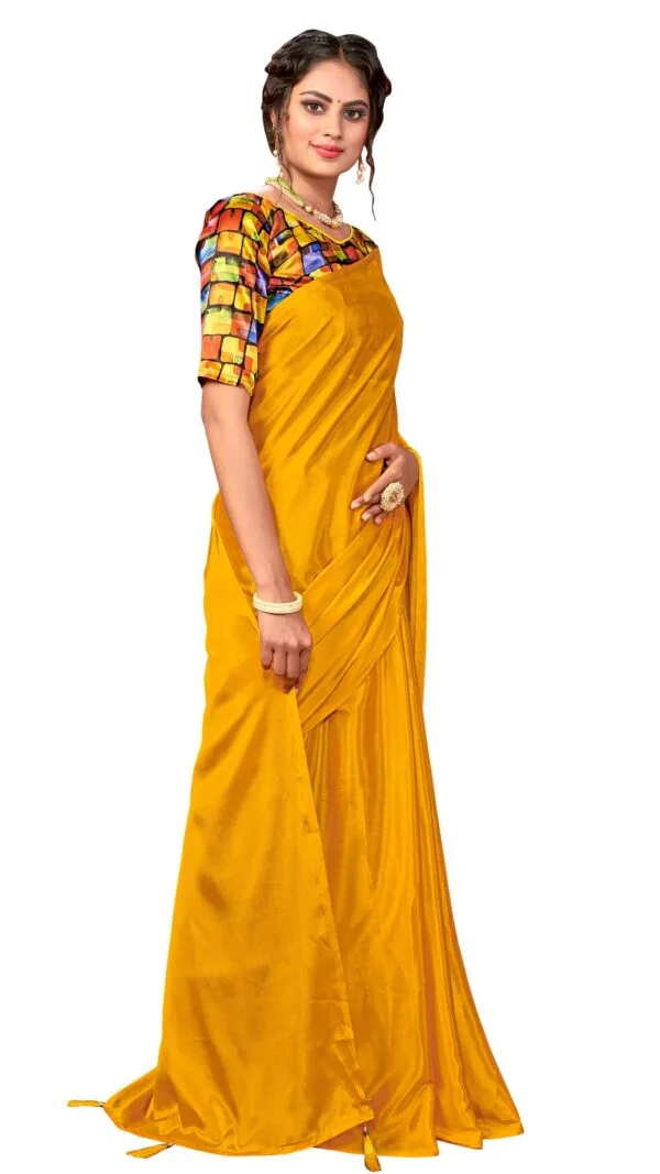 Saree Online Order Yellow Colour Saree - Designer Sarees Rs 500 to 1000