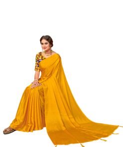 Saree Online Order Yellow Colour Saree - Designer Sarees Rs 500 to 1000