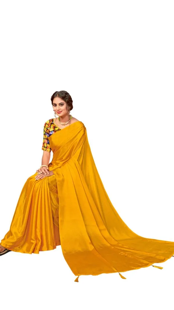 Saree Online Order Yellow Colour Saree - Designer Sarees Rs 500 to 1000