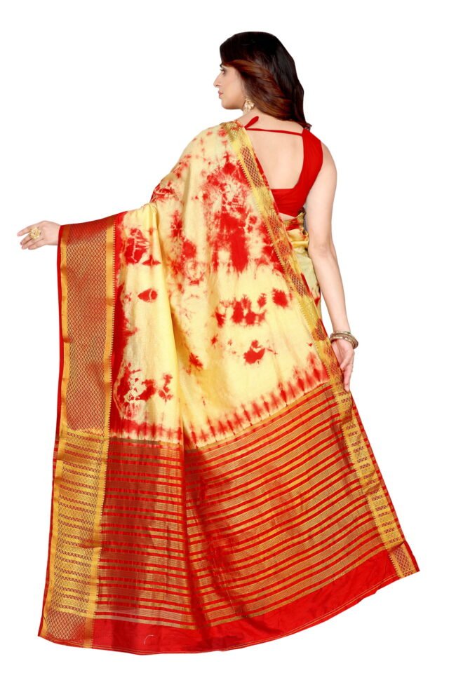 Saree Online Red Orange Colour Saree - Designer Sarees Rs 500 to 1000