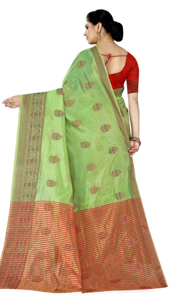 Saree Online Saree Brown Green Colour Saree - Designer Sarees Rs 500 to 1000