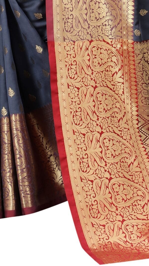 Saree Online Shopping Chennai Gray Colour Saree - Designer Sarees Rs 500 to 1000