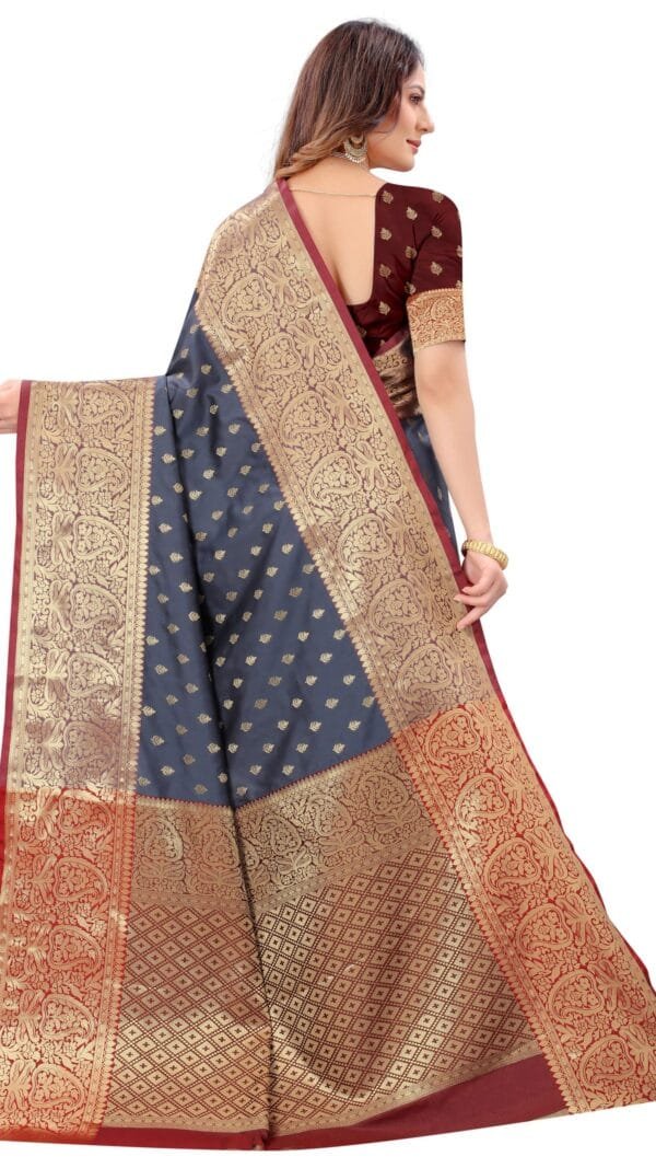 Saree Online Shopping Chennai Gray Colour Saree - Designer Sarees Rs 500 to 1000