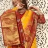 Saree Online Shopping Coimbatore Yellow Colour Saree - Designer Sarees Rs 500 to 1000