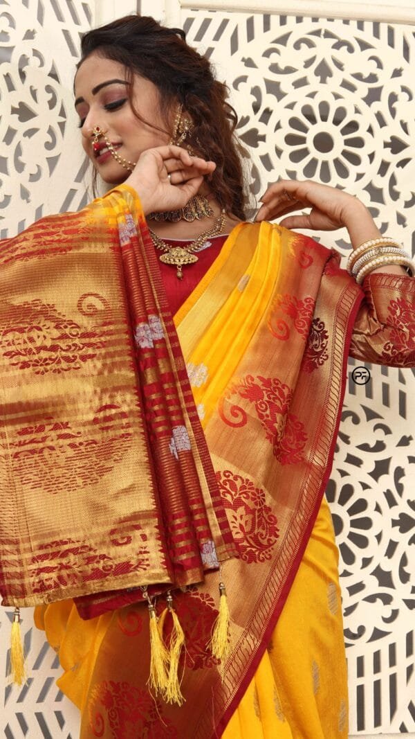 Saree Online Shopping Coimbatore Yellow Colour Saree - Designer Sarees Rs 500 to 1000