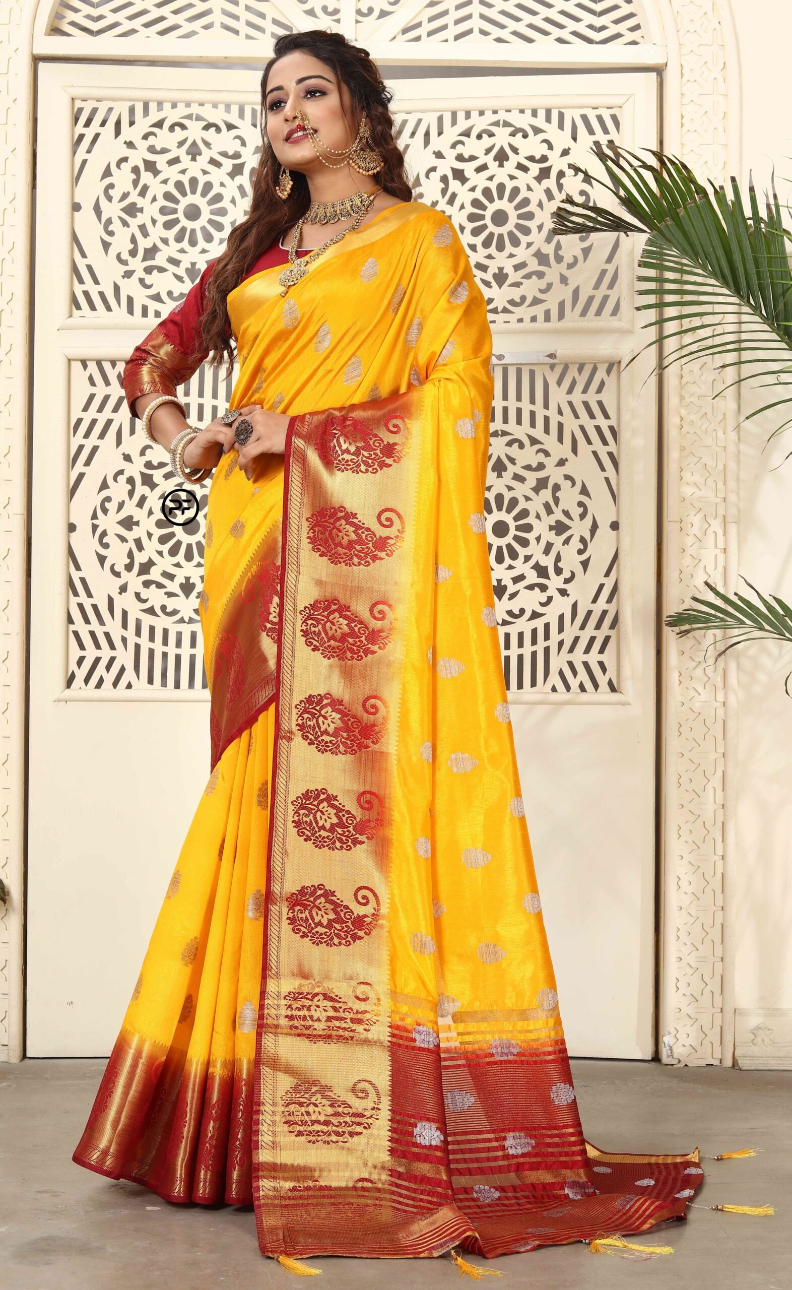 Yellow party wedding party Wear silk saree Online Low Price Shop By Popular  Ethnic Wear Collections: