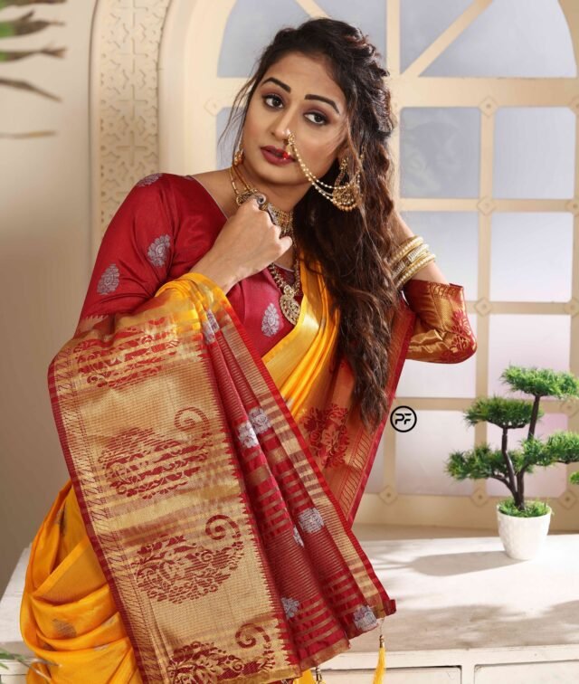 Saree Online Shopping Coimbatore Yellow Colour Saree - Designer Sarees Rs 500 to 1000