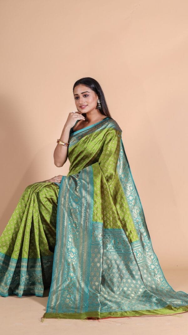 Saree Online Shopping Kerala Green Colour Saree - Designer Sarees Rs 500 to 1000