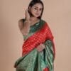 Saree Online Shopping Low Price Green Red Colour Saree - Designer Sarees Rs 500 to 1000