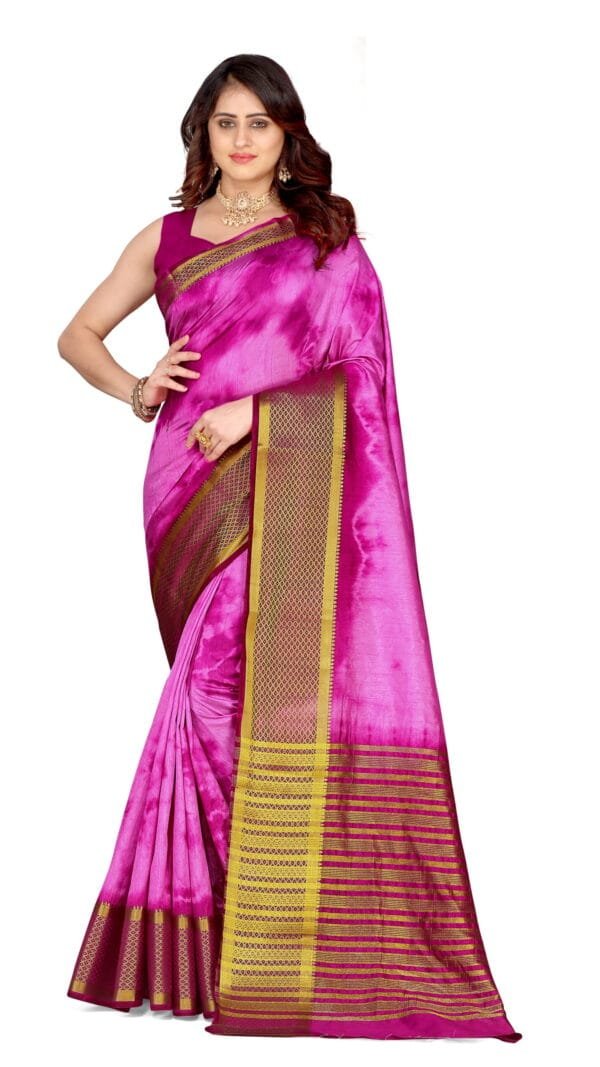 Saree Online Shopping Mejanta Colour Saree - Designer Sarees Rs 500 to 1000