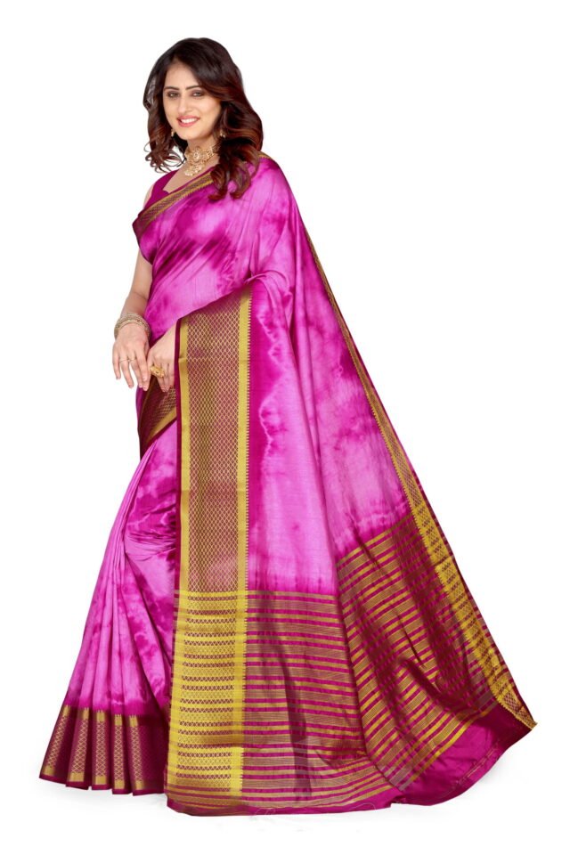 Saree Online Shopping Mejanta Colour Saree - Designer Sarees Rs 500 to 1000