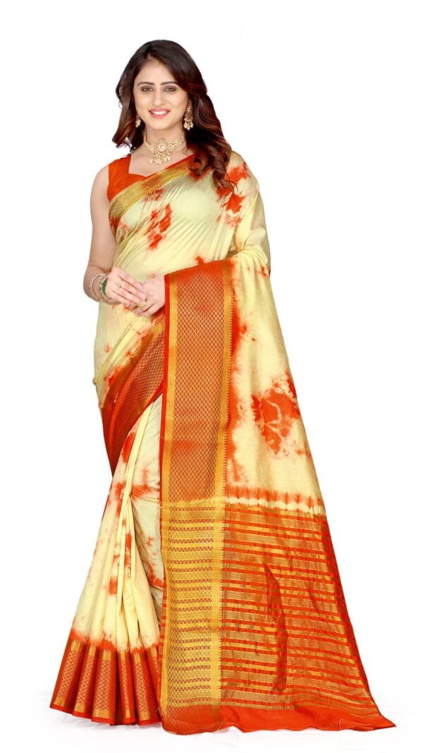 Saree Online Shopping Sites In India Orange Yellow Colour Saree - Designer Sarees Rs 500 to 1000