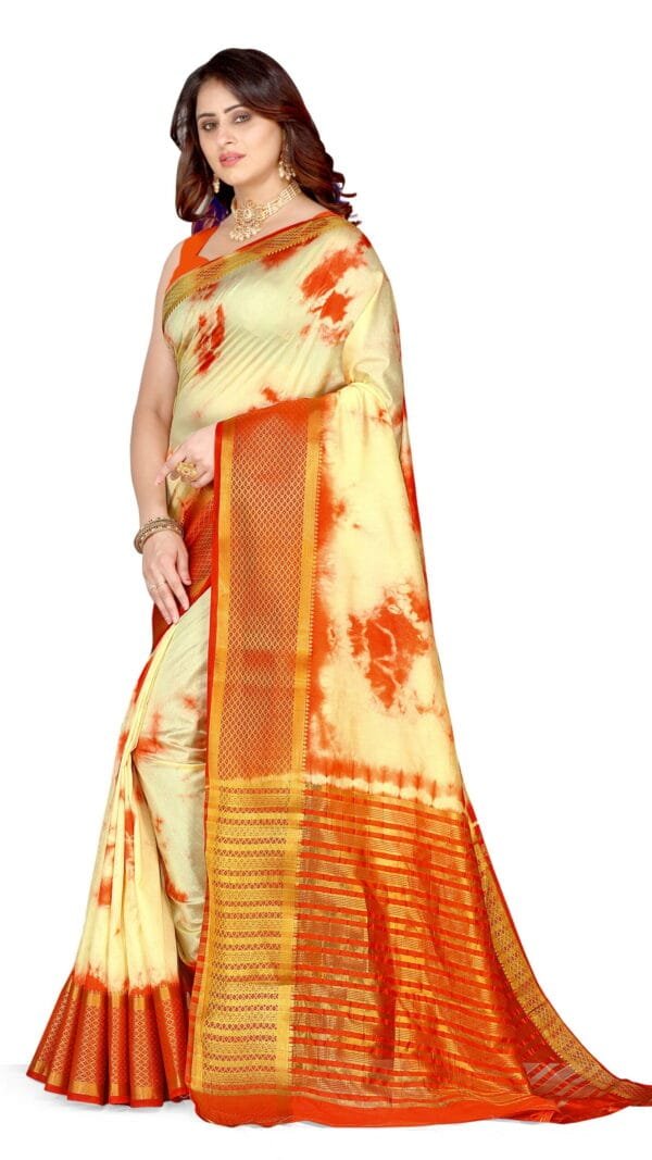 Saree Online Shopping Sites In India Orange Yellow Colour Saree - Designer Sarees Rs 500 to 1000