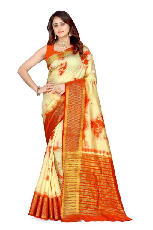 Saree Online Shopping Sites In India Orange Yellow Colour Saree - Designer Sarees Rs 500 to 1000
